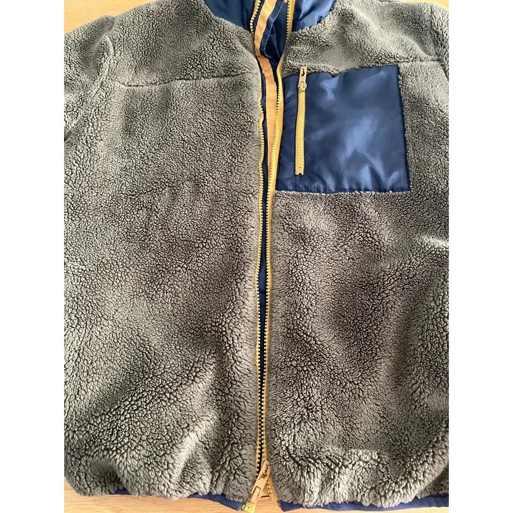 Tommy Bahama Fleece Jacket‎ Boys SZ XL Olive/Brown Blue Full Zip Outdoors Youth